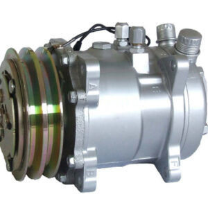 A/C Compressor replace Sanden sd507 5H11 507 Compressor 12V / 24V 2 Groove V Belt Pulley Tractor Excavator Heavy Duty Truck Hot Rod