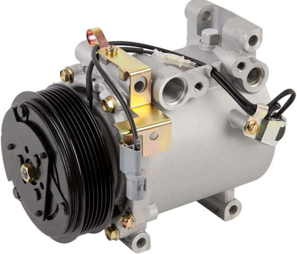 A/C Compressor & 115mm 6-Groove A/C Clutch - Mitsubishi Lancer Evolution 2003 2004 2005 Evo VIII Replaces MSC90C - BuyAutoParts 60-03146NA NEW