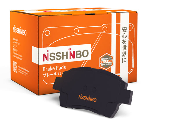 Replacement Nisshinbo BC1184A QuietCast Premium Ceramic Disc Brake Pad Set For: Lexus CT200h; Toyota Prius, Prius Plug-In, Prius Prime, Front